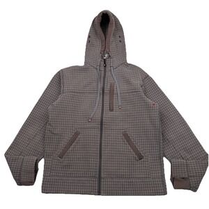 Vintage Lululemon Jacket Hood Tech Fleece Zip Grid Pattern Rare Gorpcore Men S
